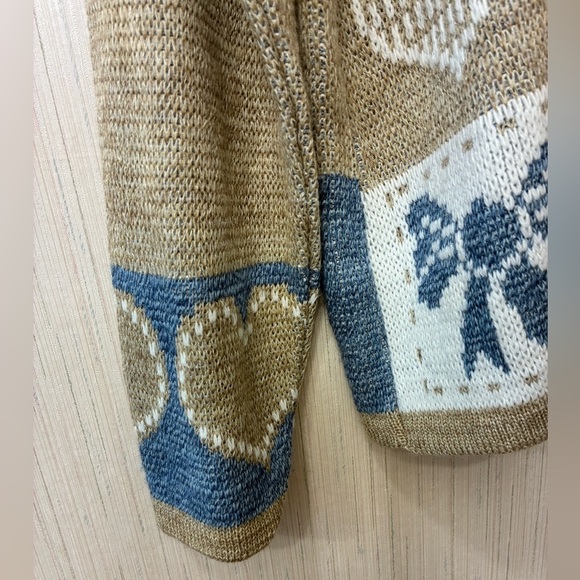 Women's Teddy Bear Pullover Sweater Vintage 90's Cottagecore Kawaii XL - Picture 3 of 5